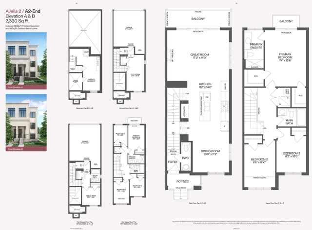 Avella 2 Floor Plan — 2,330 Sq Ft