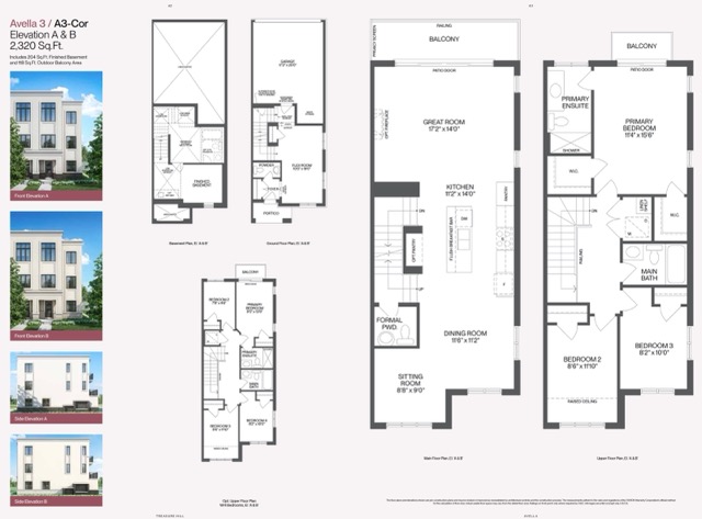 Avella 3 Floor Plan — 2,320 Sq Ft