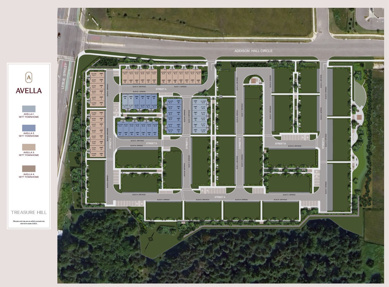 Avella Aurora Site Plan — Leslie St & Addison Hall Circle, Aurora
